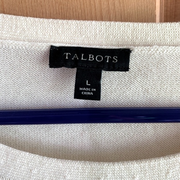 Talbots Sweaters - TALBOTS Sweater w/ Black Lace embroidering
